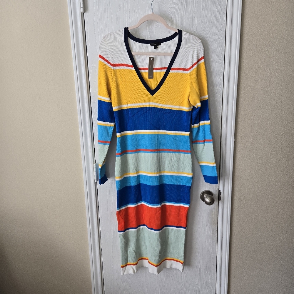 J.Crew Ribbed sweater-dress in stripe